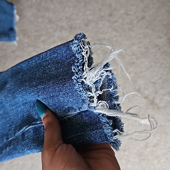 🔴 Women's old navy ripped high rise straight pants size 4 - Picture 6 of 7